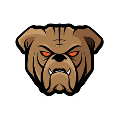 Fototapeta premium Fierce Bulldog Mascot Vector Illustration