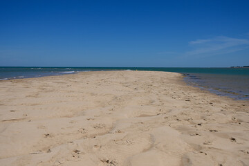 banc de sable à marée basse