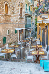 Taormina - The idylic aisle with the restaurants.