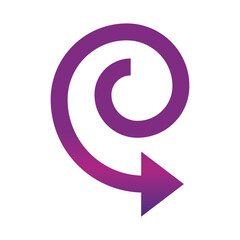 Fototapeta premium spiral arrow creativity design gradient style icon