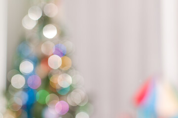Abstract christmas background with defocused various lights.