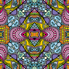 Obraz premium Vector abstract modern cartoon seamless pattern