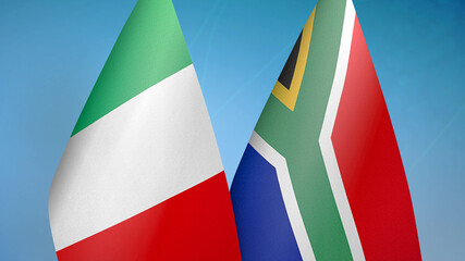 Italy and South Africa two flags