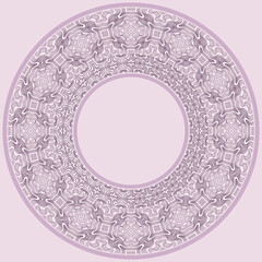 Vector abstract ornamental vintage round frame