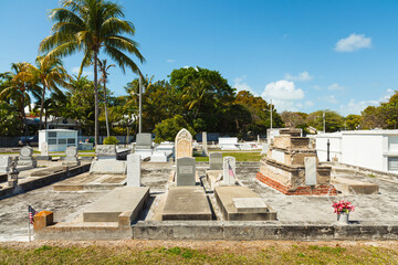Key West Cemetery located in the historic district in Key West, Florida