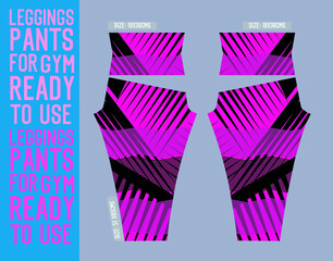 fitness leggings pants vector with mold and ready to use 
