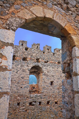 Fototapeta na wymiar Kapetanakis medieval old tower in Messinia, Greece 