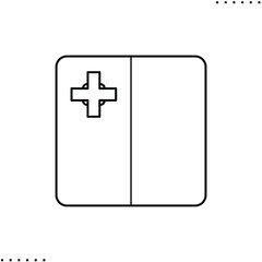 Obraz premium Malta square flag vector icon in outlines 
