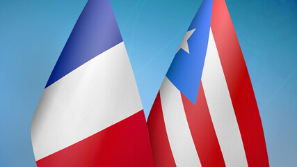 France and Puerto Rico two flags