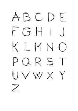 Alphabet a-z Black Letter Typography 