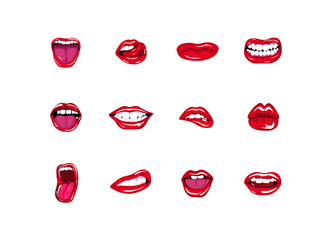 Mouth Vector Red Lips illustration 