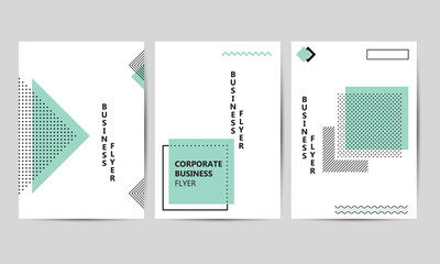 Brochure template layout design. Corporate Business Flyer, Corporate Business Flyer. Geometric memphics background Template