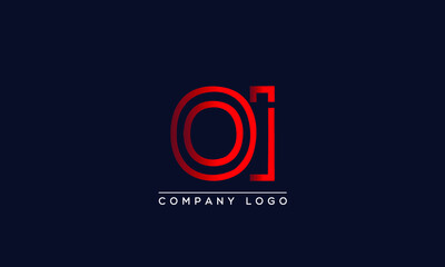 Creative letters OI or IO Logo Design Vector Template. Initial Letters OI Logo Design	