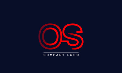 Fototapeta na wymiar Creative letters OS or SO Logo Design Vector Template. Initial Letters OS Logo Design 