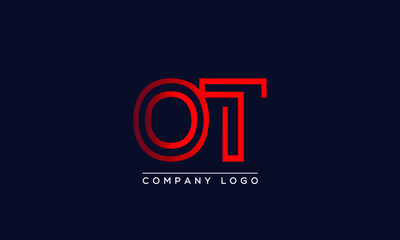 Fototapeta na wymiar Creative letters OT or TO Logo Design Vector Template. Initial Letters OT Logo Design 