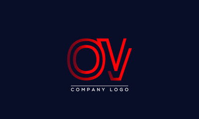 Creative letters OV or VO Logo Design Vector Template. Initial Letters OV Logo Design	
