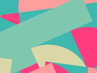 Beautiful of Colorful Art Green and Pink, Abstract Modern Shape. Image for Background or Wallpaper