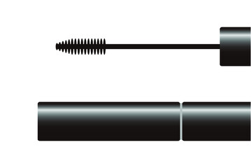 クローズアップしたマスカラのイラスト