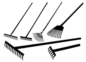 Rakes in the set.