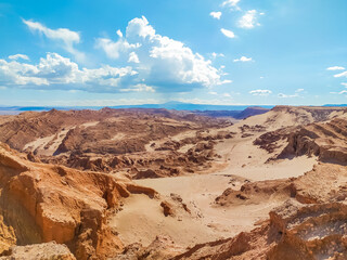 Fantastic uninhabited landscapes of the Atacama Desert in Chile