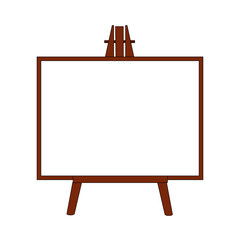 Blank canvas on a artist' easel