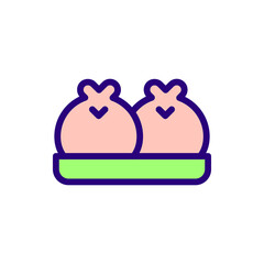 dim sum icon vector illustration filled outline style. food icon set.