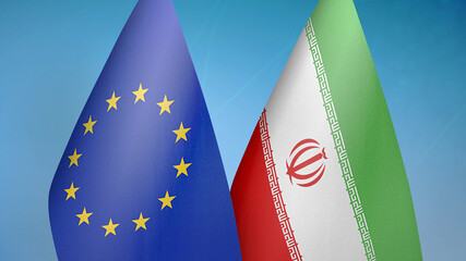 European Union and Iran two flags