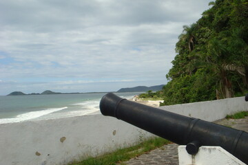 old cannon on the beach