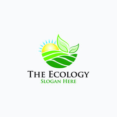 Ecological Agriculture Farm Logo Design. Premium Vector Design
