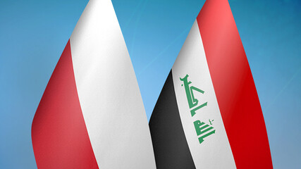Poland and Iraq two flags