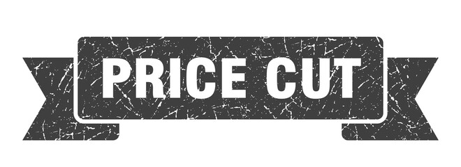 price cut grunge vintage retro band. price cut ribbon