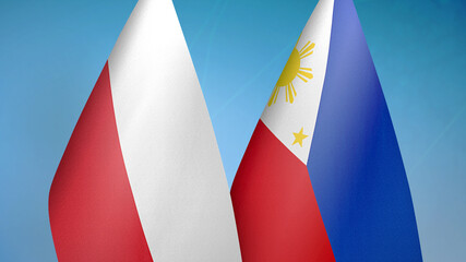 Poland and Philippines two flags