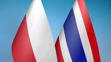 Poland and Thailand two flags
