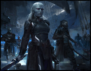 SPACE PIRATE CONCEPT ART PAINTING SCIENCE FICTION © dimitri