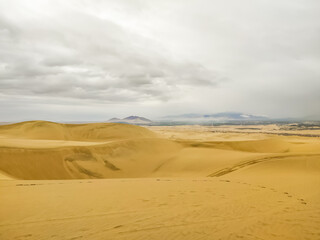 Fototapeta na wymiar Desert near the city of Ica in Peru