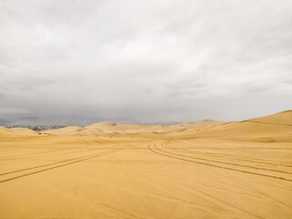 Fototapeta na wymiar Desert near the city of Ica in Peru