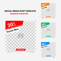 social media post for your business promotion there is four template in one package full colour style five