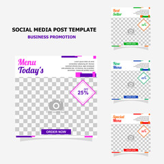 social media post for your business promotion there is four template in one package full colour style six