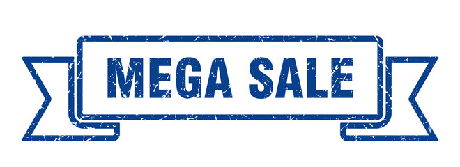 mega sale grunge vintage retro band. mega sale ribbon