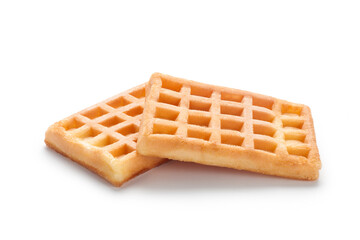 waffles isolated on white background