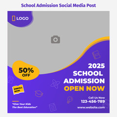 School Admission Social Media Post Template