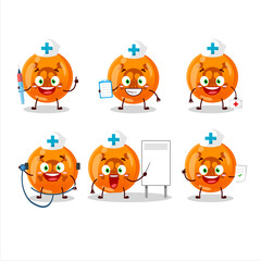 Doctor profession emoticon with halloween dangerous cartoon character