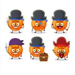Cartoon character of halloween dangerous with various pirates emoticons