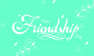 Happy Friendship Day Creative Design with Ornaments 