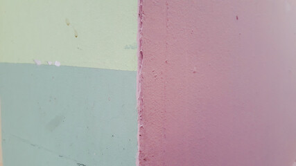 pink and white wall