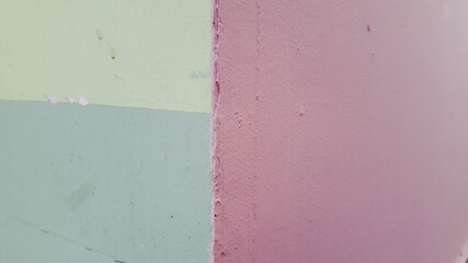 pink and white wall