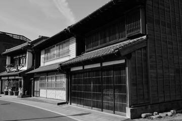佐原の町並み・モノクロ