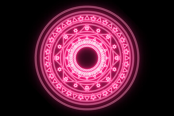 magic six star pink energy rotate slow appear for banner and advertise