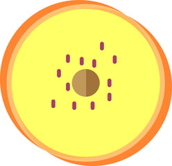 vector illustration of an orange