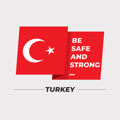 National flag icon with encouraging message isolated on light grey background : Vector Illustration